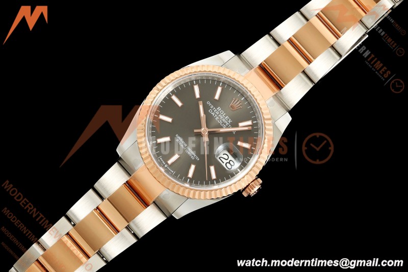 Rolex - Datejust 126231 36mm Oys Flt 904L RG/SS Grey/Stk ARF SH3235