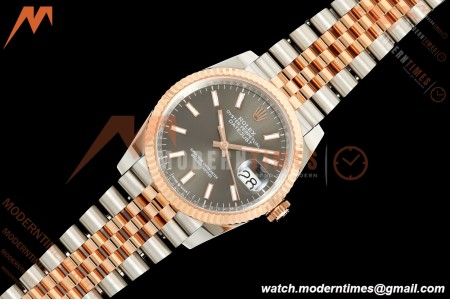 Rolex - Datejust 126231 36mm Jub Flt 904L RG/SS Grey/Stk ARF SH3235