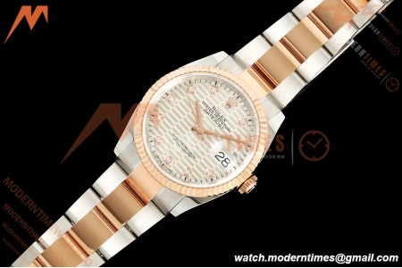 Rolex - Datejust 126231 36mm Oys Flt 904L RG/SS F-Silv/Dia ARF SH3235