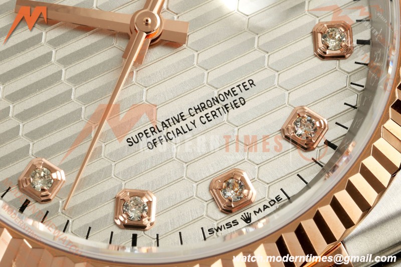 Rolex - Datejust 126231 36mm Jub Flt 904L RG/SS F-Silv/Dia ARF SH3235