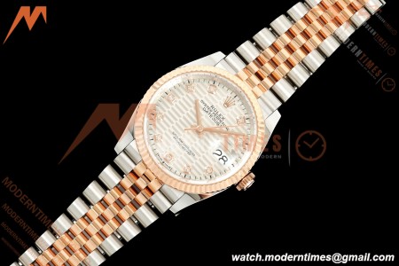 Rolex - Datejust 126231 36mm Jub Flt 904L RG/SS F-Silv/Dia ARF SH3235 | 롤렉스 - 데이트저스트 126231 36mm Jub Flt 904L RG/SS F-실브/Dia ARF SH3235