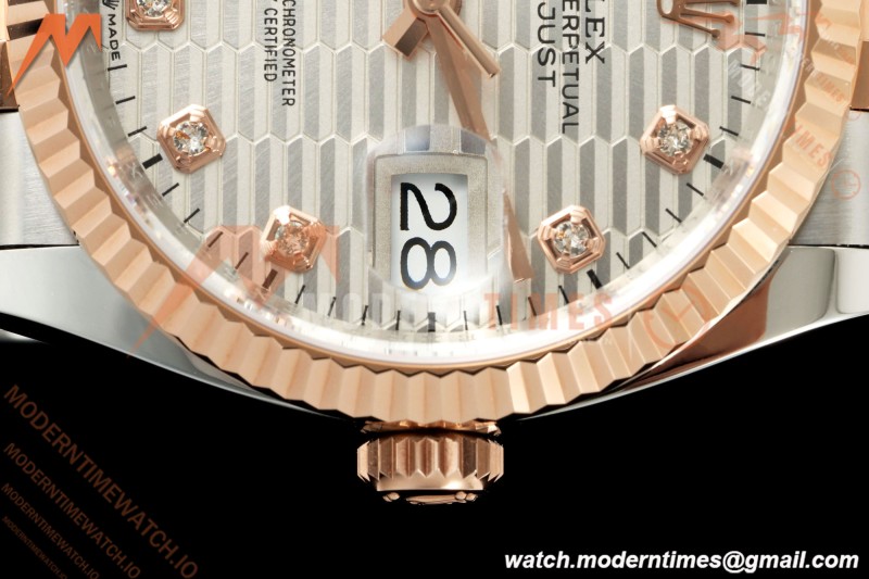 Rolex - Datejust 126231 36mm Jub Flt 904L RG/SS F-Silv/Dia ARF SH3235