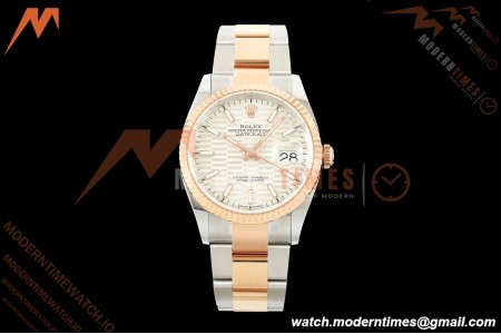 Rolex - Datejust 126231 36mm Oys Flt 904L RG/SS F-Silv/Stk ARF SH3235