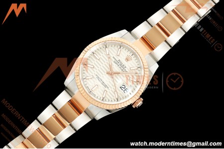 Rolex - Datejust 126231 36mm Oys Flt 904L RG/SS F-Silv/Stk ARF SH3235