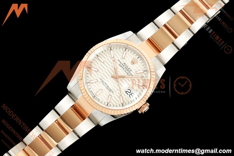 Rolex - Datejust 126231 36mm Oys Flt 904L RG/SS F-Silv/Stk ARF SH3235