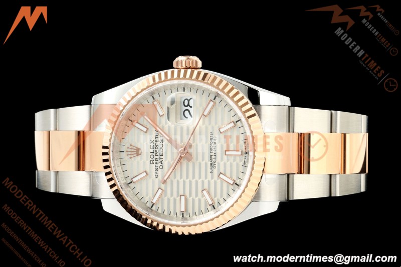 Rolex - Datejust 126231 36mm Oys Flt 904L RG/SS F-Silv/Stk ARF SH3235