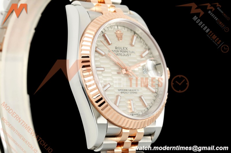 Rolex - Datejust 126231 36mm Jub Flt 904L RG/SS F-Silv/Stk ARF SH3235 | 롤렉스 - 데이트저스트 126231 36mm Jub Flt 904L RG/SS F-Silv/Stk ARF SH3235