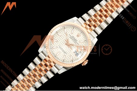 Rolex - Datejust 126231 36mm Jub Flt 904L RG/SS F-Silv/Stk ARF SH3235