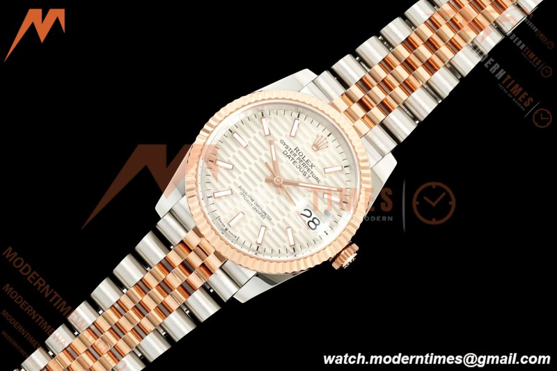 Rolex - Datejust 126231 36mm Jub Flt 904L RG/SS F-Silv/Stk ARF SH3235 | 롤렉스 - 데이트저스트 126231 36mm Jub Flt 904L RG/SS F-Silv/Stk ARF SH3235