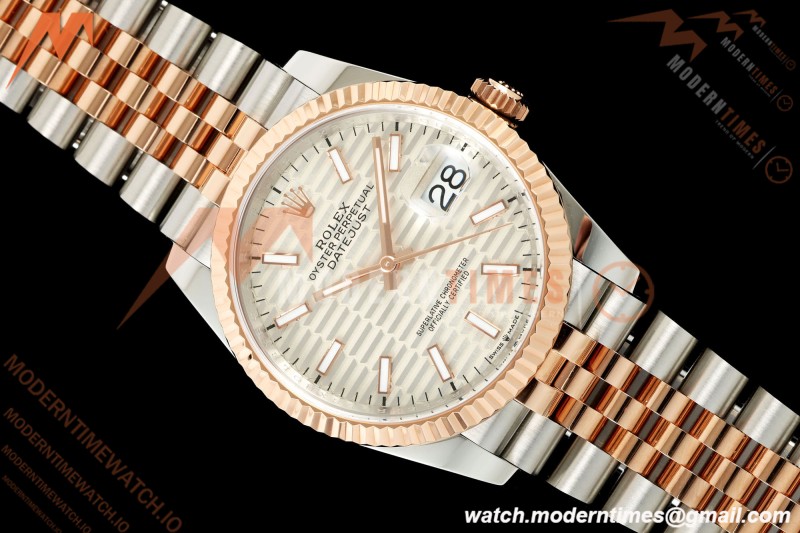 Rolex - Datejust 126231 36mm Jub Flt 904L RG/SS F-Silv/Stk ARF SH3235 | 롤렉스 - 데이트저스트 126231 36mm Jub Flt 904L RG/SS F-Silv/Stk ARF SH3235