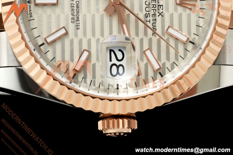 Rolex - Datejust 126231 36mm Jub Flt 904L RG/SS F-Silv/Stk ARF SH3235 | 롤렉스 - 데이트저스트 126231 36mm Jub Flt 904L RG/SS F-Silv/Stk ARF SH3235