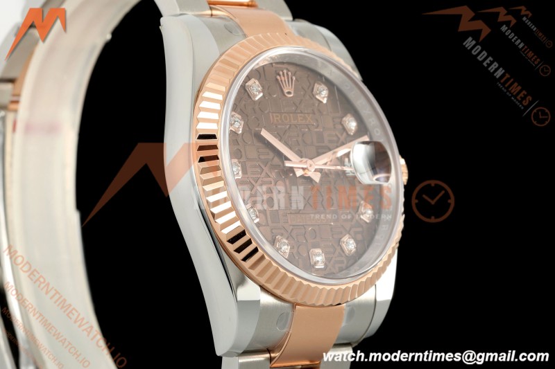 Rolex - Datejust 126231 36mm Oys Flt 904L RG/SS B-Motif/Dia ARF SH3235