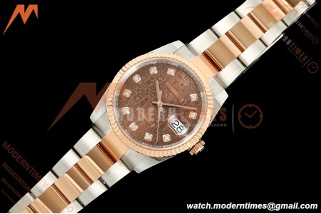 Rolex - Datejust 126231 36mm Oys Flt 904L RG/SS B-Motif/Dia ARF SH3235
