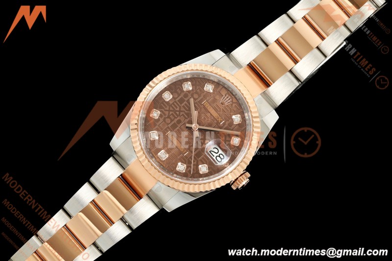 Rolex - Datejust 126231 36mm Oys Flt 904L RG/SS B-Motif/Dia ARF SH3235