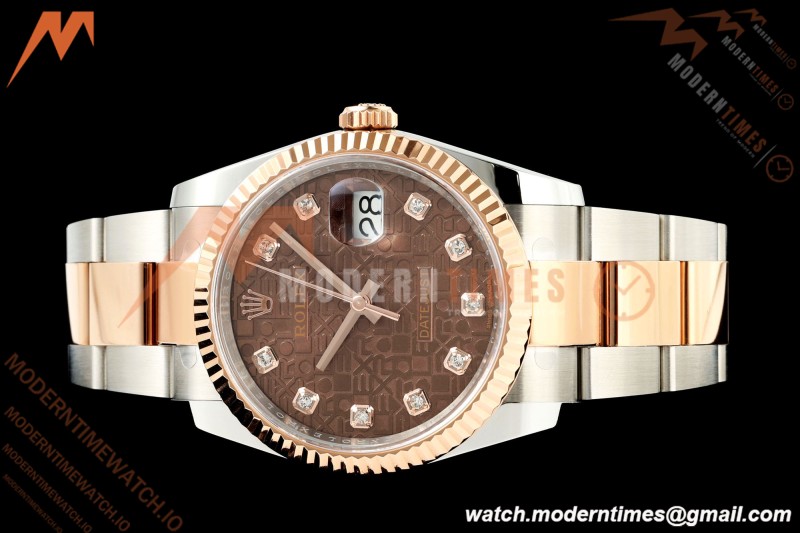 Rolex - Datejust 126231 36mm Oys Flt 904L RG/SS B-Motif/Dia ARF SH3235