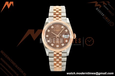 Rolex - Datejust 126231 36mm Jub Flt 904L RG/SS B-Motif/Dia ARF SH3235