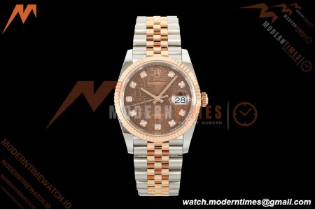 Rolex - Datejust 126231 36mm Jub Flt 904L RG/SS B-Motif/Dia ARF SH3235