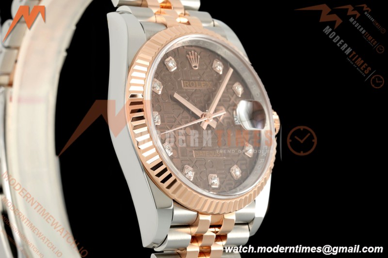 Rolex - Datejust 126231 36mm Jub Flt 904L RG/SS B-Motif/Dia ARF SH3235