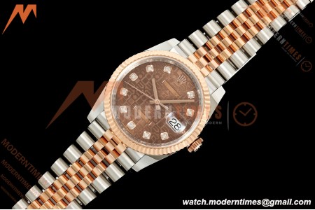 Rolex - Datejust 126231 36mm Jub Flt 904L RG/SS B-Motif/Dia ARF SH3235