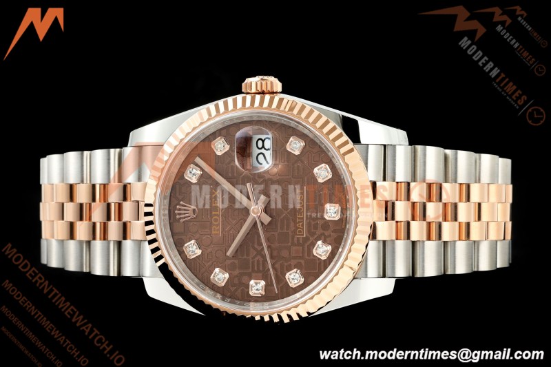 Rolex - Datejust 126231 36mm Jub Flt 904L RG/SS B-Motif/Dia ARF SH3235