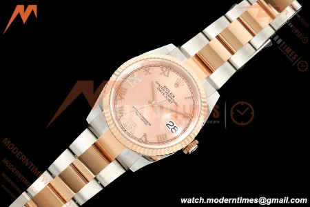 Rolex - Datejust 126231 36mm Oys Flt 904L RG/SS Pink/Rmn ARF SH3235