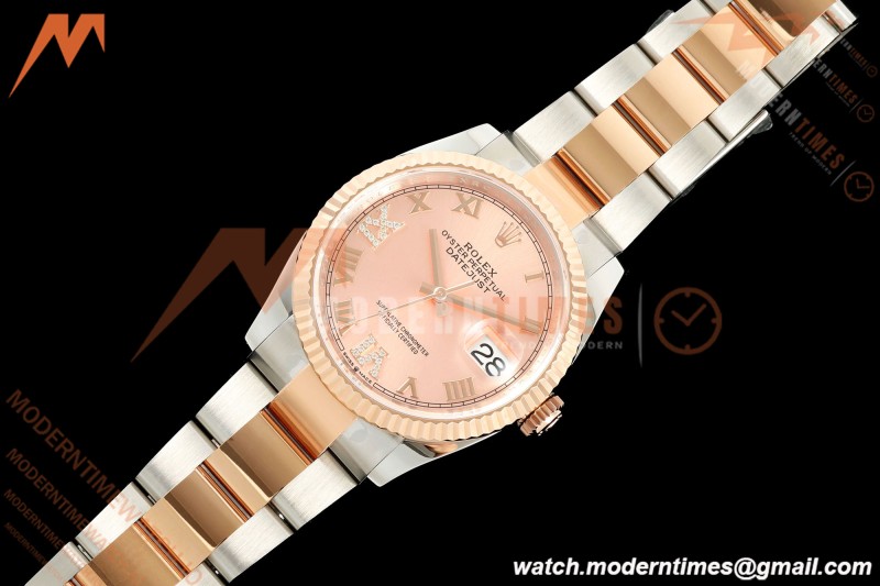 Rolex - Datejust 126231 36mm Oys Flt 904L RG/SS Pink/Rmn ARF SH3235