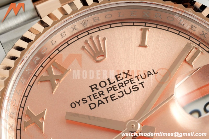 Rolex - Datejust 126231 36mm Jub Flt 904L RG/SS Pink/Rmn ARF SH3235