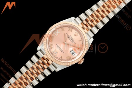 Rolex - Datejust 126231 36mm Jub Flt 904L RG/SS Pink/Rmn ARF SH3235