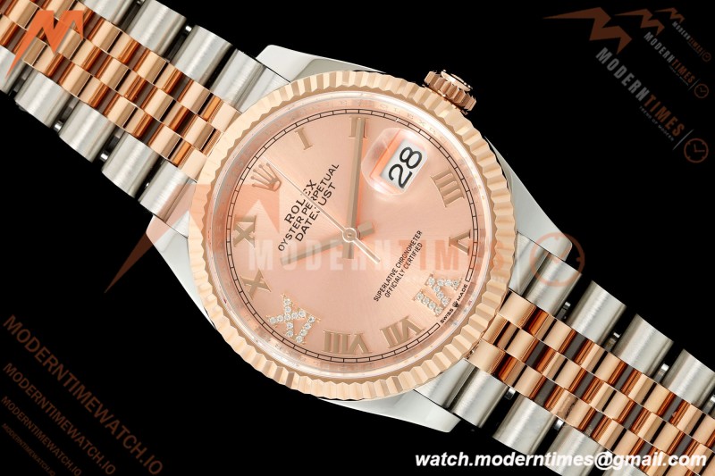 Rolex - Datejust 126231 36mm Jub Flt 904L RG/SS Pink/Rmn ARF SH3235