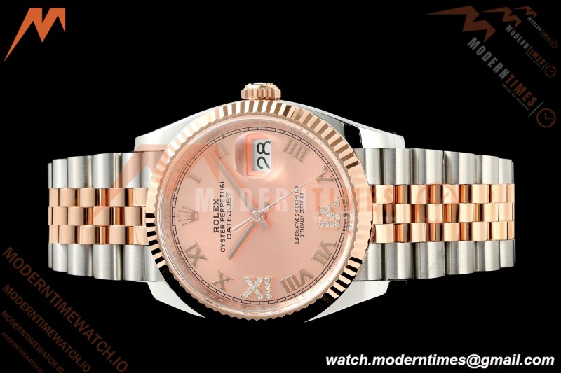 Rolex - Datejust 126231 36mm Jub Flt 904L RG/SS Pink/Rmn ARF SH3235