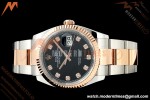 Rolex - Datejust 126231 36mm Oys Flt 904L RG/SS Blk/Dia ARF SH3235