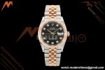 Rolex - Datejust 126231 36mm Jub Flt 904L RG/SS Blk/Dia ARF SH3235