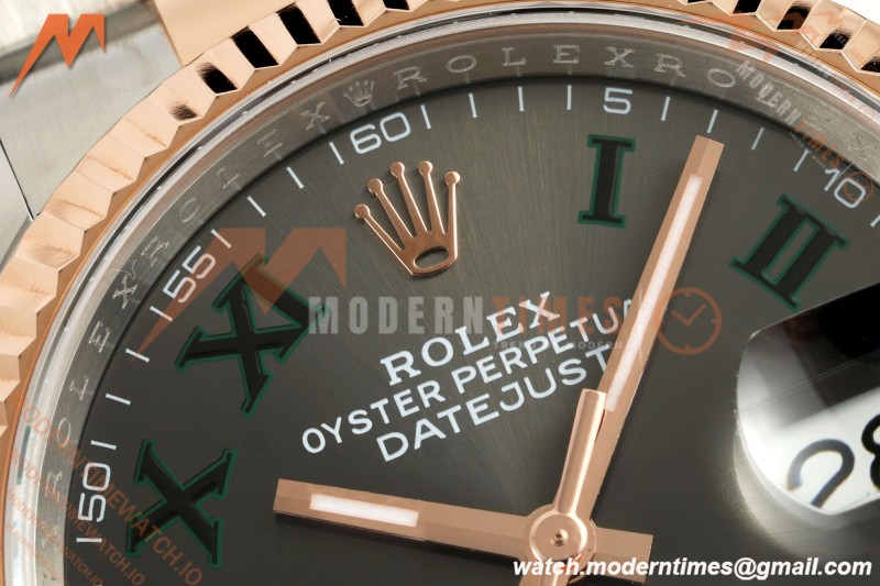 Rolex - Datejust 126231 36mm Oys Flt 904L RG/SS Grey Wimbledon/Roman ARF SH3235