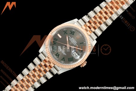 Rolex - Datejust 126231 36mm Jub Flt 904L RG/SS Grey Wimbledon/Roman ARF SH3235