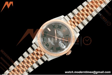 Rolex - Datejust 126231 36mm Jub Flt 904L RG/SS Grey Wimbledon/Roman ARF SH3235
