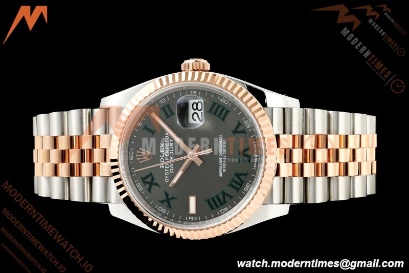 Rolex - Datejust 126231 36mm Jub Flt 904L RG/SS Grey Wimbledon/Roman ARF SH3235 | 롤렉스 - 데이트저스트 126231 36mm 주브 FLT 904L RG/SS 그레이 윔블던/로만 ARF SH3235