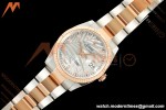 Rolex - Datejust 126231 36mm Oys Flt 904L RG/SS Silver Palm Motif Dial ARF SH3235