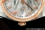 Rolex - Datejust 126231 36mm Oys Flt 904L RG/SS Silver Palm Motif Dial ARF SH3235