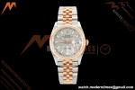 Rolex - Datejust 126231 36mm Jub Flt 904L RG/SS Silver Palm Motif Stick Dial ARF SH3235