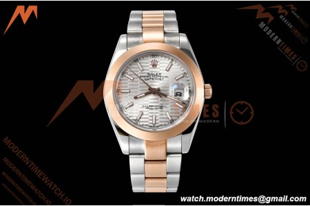 Rolex - Datejust 126301 41mm Oys Smt RG/SS S-Wave/Stk GDF MY8215 | 롤렉스 - 데이트저스트 126301 41mm 오이즈 스몰 세컨즈 RG/SS S-웨이브/스틸 GDF MY8215