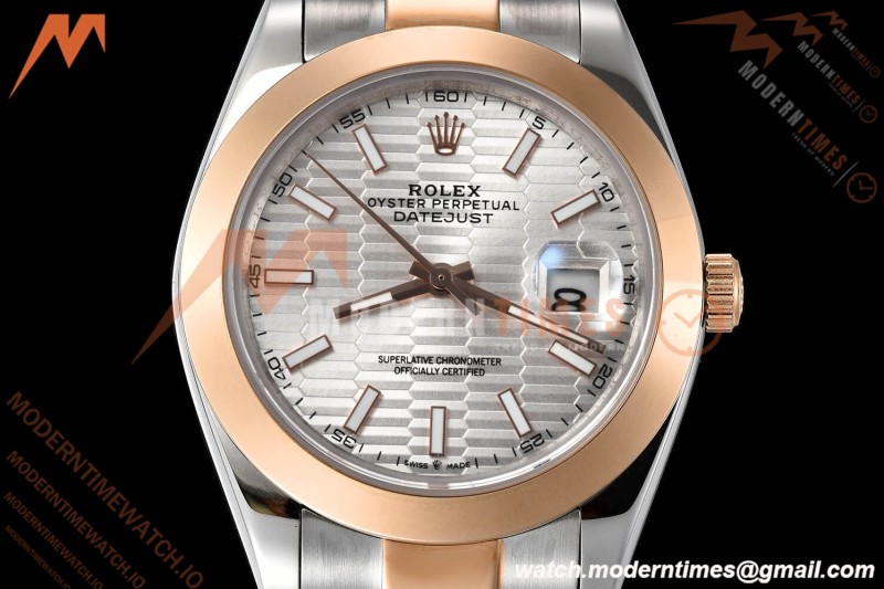 Rolex - Datejust 126301 41mm Oys Smt RG/SS S-Wave/Stk GDF MY8215