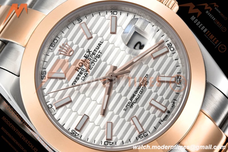 Rolex - Datejust 126301 41mm Oys Smt RG/SS S-Wave/Stk GDF MY8215