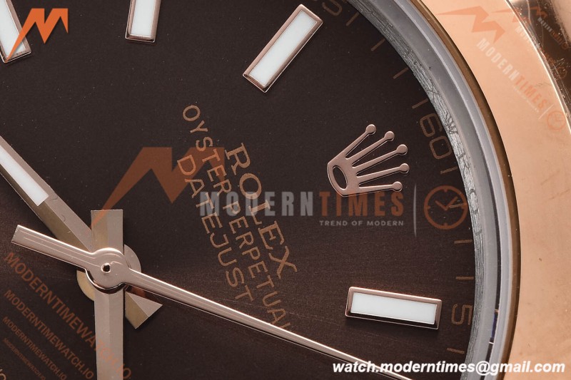 Rolex - Datejust 126301 41mm Oys Smt RG/SS Choco/Stk GDF MY8215 | 롤렉스 - 데이트저스트 126301 41mm 오이즈 스몰 세컨즈 RG/SS 초코/스틸 GDF MY8215