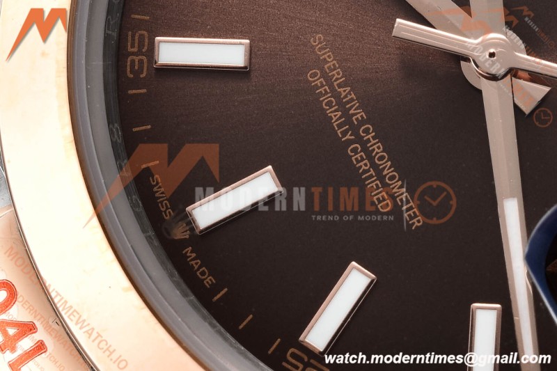 Rolex - Datejust 126301 41mm Oys Smt RG/SS Choco/Stk GDF MY8215 | 롤렉스 - 데이트저스트 126301 41mm 오이즈 스몰 세컨즈 RG/SS 초코/스틸 GDF MY8215