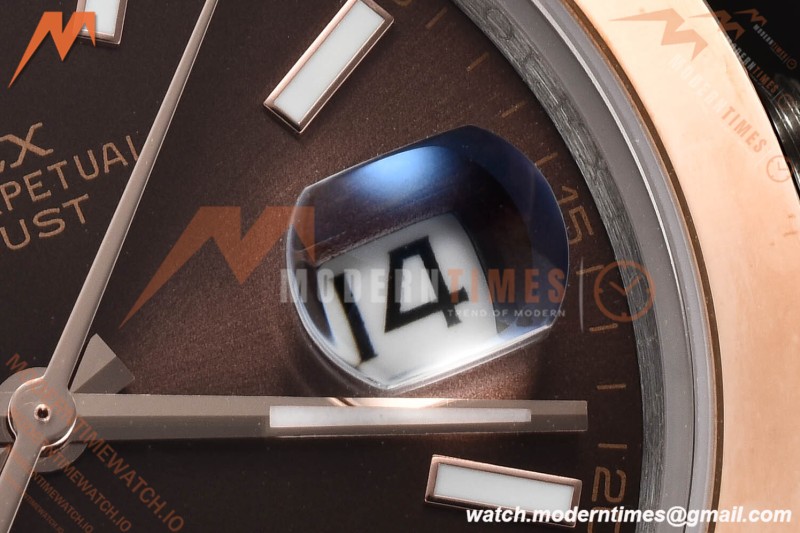 Rolex - Datejust 126301 41mm Oys Smt RG/SS Choco/Stk GDF MY8215 | 롤렉스 - 데이트저스트 126301 41mm 오이즈 스몰 세컨즈 RG/SS 초코/스틸 GDF MY8215