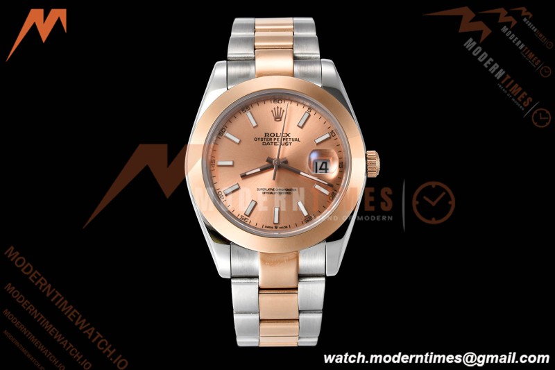 Rolex - Datejust 126301 41mm Oys Smt RG/SS Champ/Stk GDF MY8215