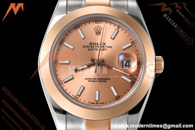 Rolex - Datejust 126301 41mm Oys Smt RG/SS Champ/Stk GDF MY8215