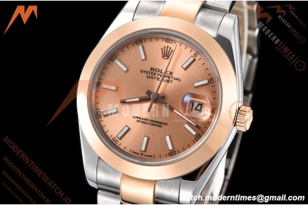 Rolex - Datejust 126301 41mm Oys Smt RG/SS Champ/Stk GDF MY8215 | 롤렉스 - 데이트저스트 126301 41mm 오이즈 스몰 세컨즈 RG/SS 챔프/스틸 GDF MY8215