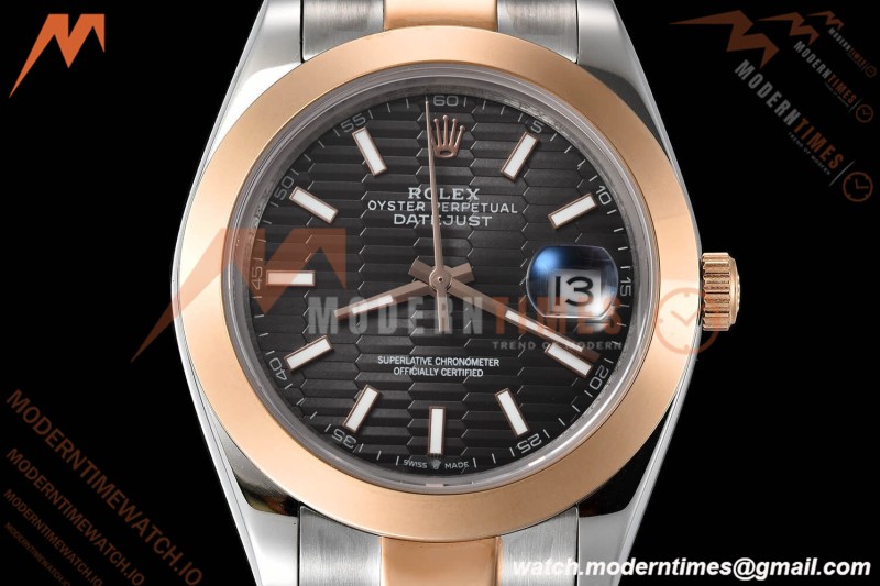 Rolex - Datejust 126301 41mm Oys Smt RG/SS G-Wave/Stk GDF MY8215