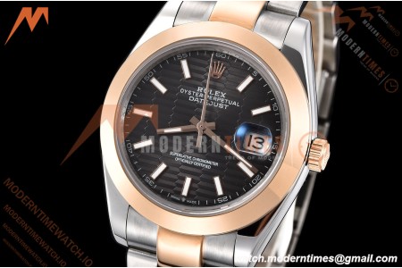 Rolex - Datejust 126301 41mm Oys Smt RG/SS G-Wave/Stk GDF MY8215 | 롤렉스 - 데이트저스트 126301 41mm 오이즈 스몰 세컨즈 RG/SS G-웨이브/스틸 GDF MY8215